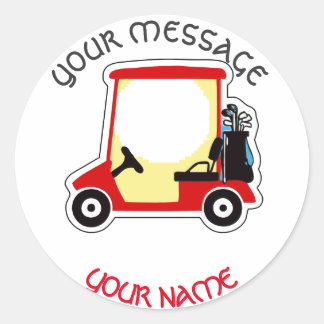 Golfwagen Runder Aufkleber