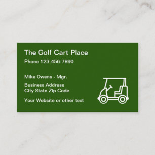 Golfwagen Thema Visitenkarte