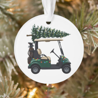 Golfwagen-Weihnachtsbaumlichter Golfer Weihnachten Ornament