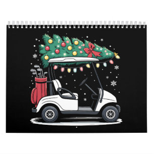 Golfwagen-Weihnachtsbaumlichter Xmas-Sport-Golfer Kalender