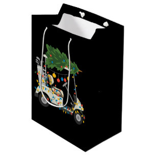 Golfwagen-Weihnachtsbaumlichter Xmas-Sport-Golfer Mittlere Geschenktüte