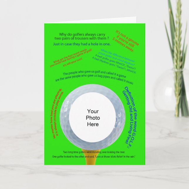Golfwitze Fotokarte Karte (Vorderseite)