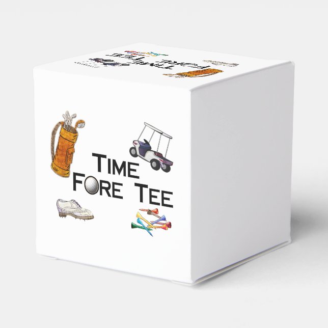 Golfzeit vor dem T-Shirt Geschenkschachtel (Rückseite)