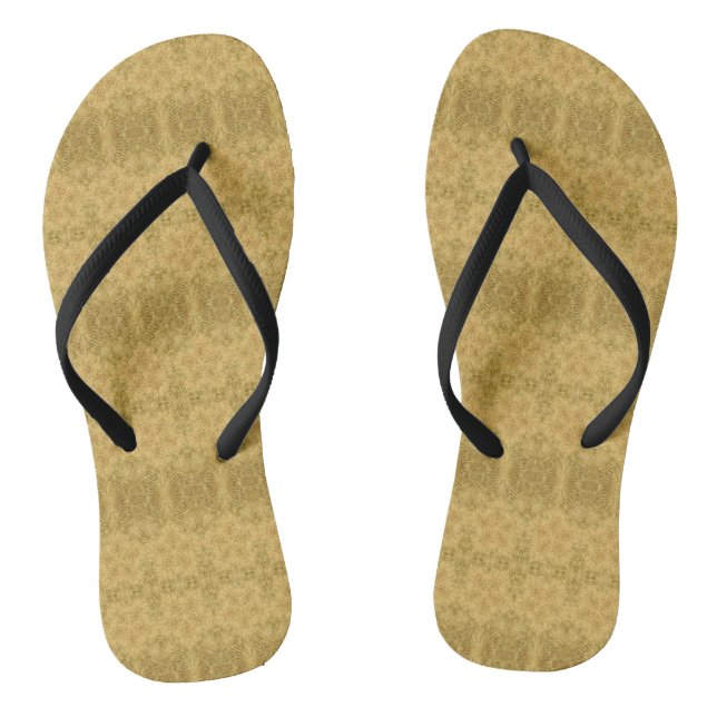 Golgelbe Sonnenstrahlen Sommer Flip Flops (Fußbett)