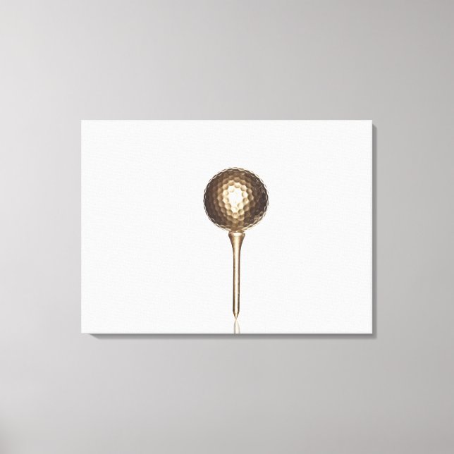 Golgolfball und Abschlag Leinwanddruck (Vorderseite)
