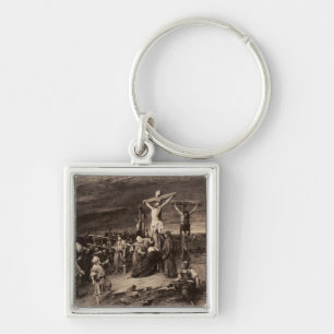 Golgotha-Stätte und Jesus von Munkacsy Schlüsselanhänger