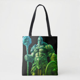 Goliath With a Spiked Club on a Reusable Tote Bag Tasche