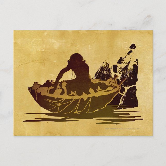 GOLLUM™ in einem Raft Postkarte (Vorderseite)
