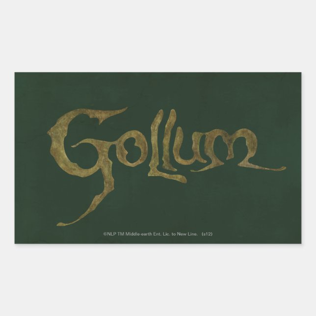 GOLLUM™ Name - Texturiert Rechteckiger Aufkleber (Vorderseite)