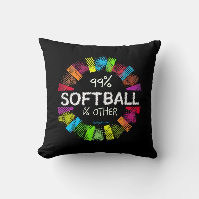 Golly Mädchen: 99 Prozent Softball-1 Prozent Kissen (Vorderseite)