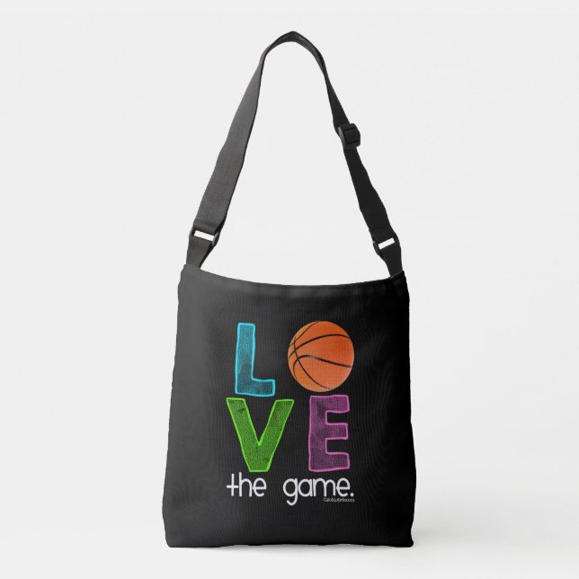 Golly Mädchen: Basketball - Liebe das Spiel Tragetaschen Mit Langen Trägern (Vorderseite)