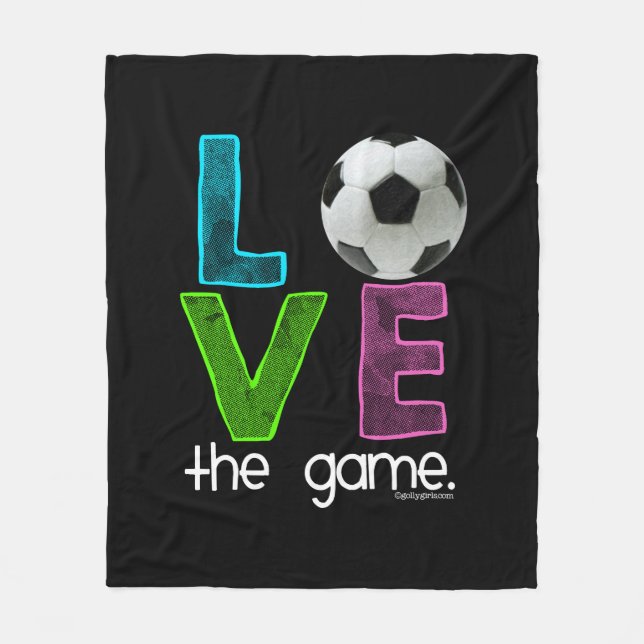 Golly Mädchen: Fußball - Liebe das Spiel Fleecedecke (Vorderseite)
