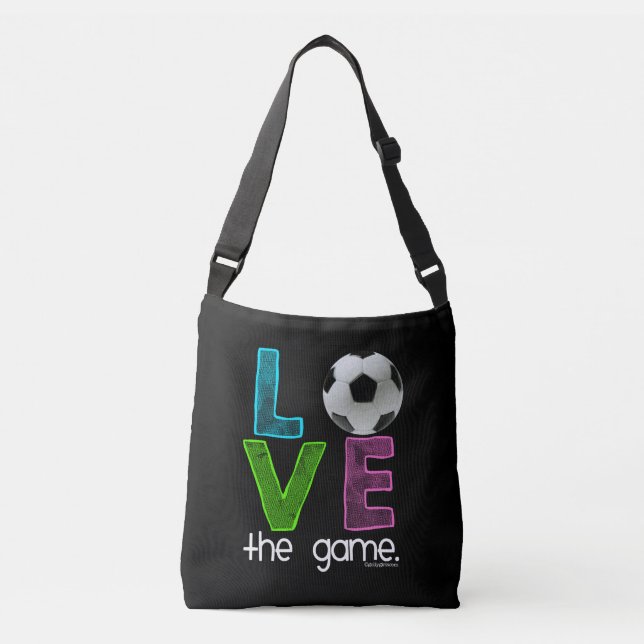 Golly Mädchen: Fußball - Liebe das Spiel Tragetaschen Mit Langen Trägern (Vorderseite)