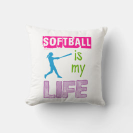 Golly Mädchen - Softball ist mein Leben Kissen
