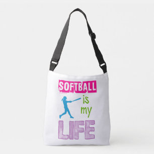 Golly Mädchen - Softball ist mein Leben Tragetaschen Mit Langen Trägern