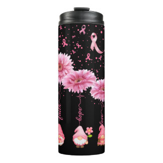 Gome Pink Ribbon Faith Hope & Liebe Black Thermosbecher