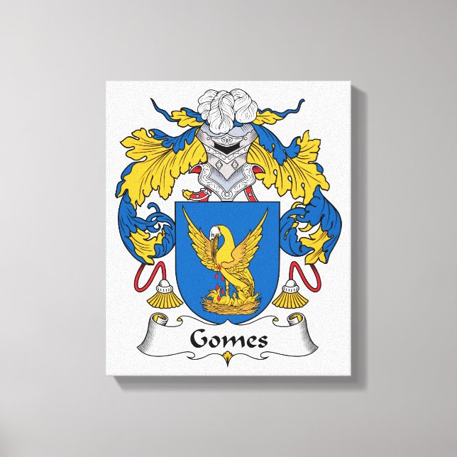 Gomes Familienwappen Leinwanddruck (Vorderseite)