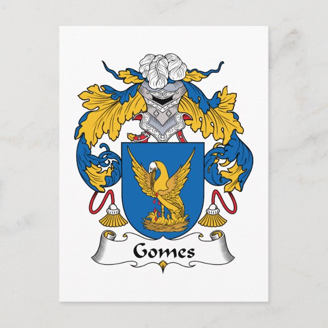 Gomes Familienwappen Postkarte (Vorderseite)