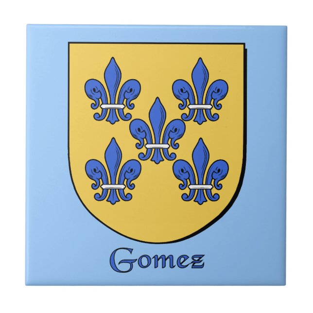 Gomez Familienschild Fliese (Vorderseite)