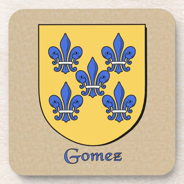 Gomez Familienschild Untersetzer (Vorderseite)