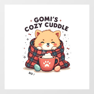 Gomis Cozy Cuddle Vintage Hunde-Decke Design Nicht Fensteraufkleber