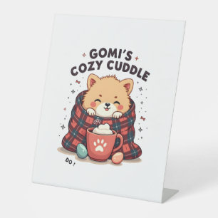 Gomis Cozy Cuddle Vintage Hundedecken-Design Störe Sockelschild