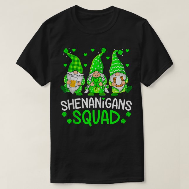 Gomnes Shenanigans Squad Proud Irish St Patricks D T-Shirt (Design vorne)