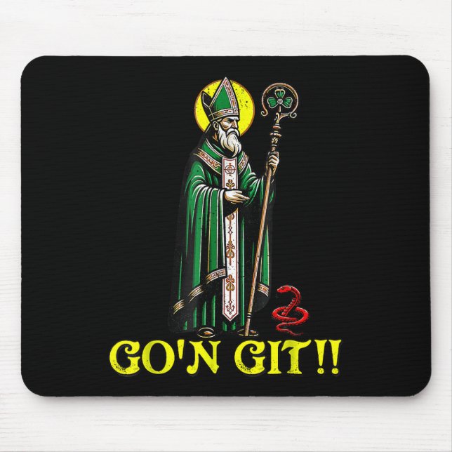G'on Git Funny St Patricks Day Kleeblatt St Patty  Mousepad (Vorne)