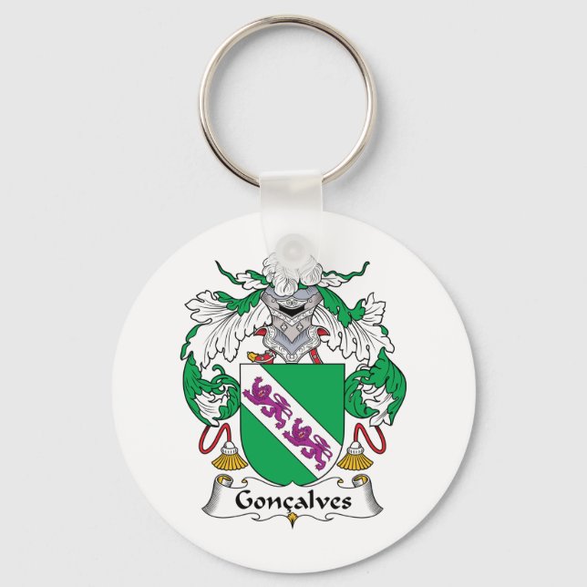Goncalves Familienwappen Schlüsselanhänger (Vorderseite)