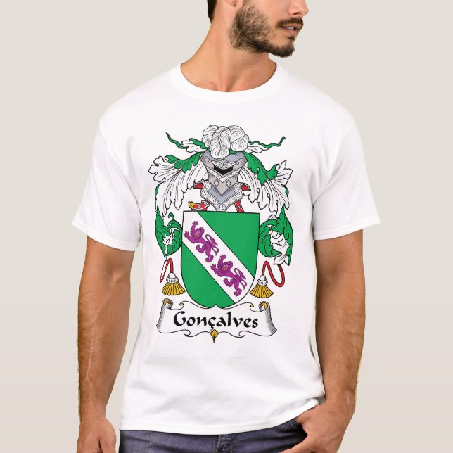 Goncalves Familienwappen T-Shirt (Vorderseite)