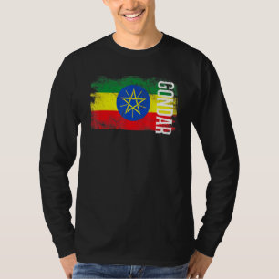 Gondar Äthiopien Fahne für Äthiopier Männer Frauen T-Shirt