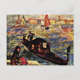 Gondel auf dem Grand Canal, Venedig von Pierre-Aug Postkarte