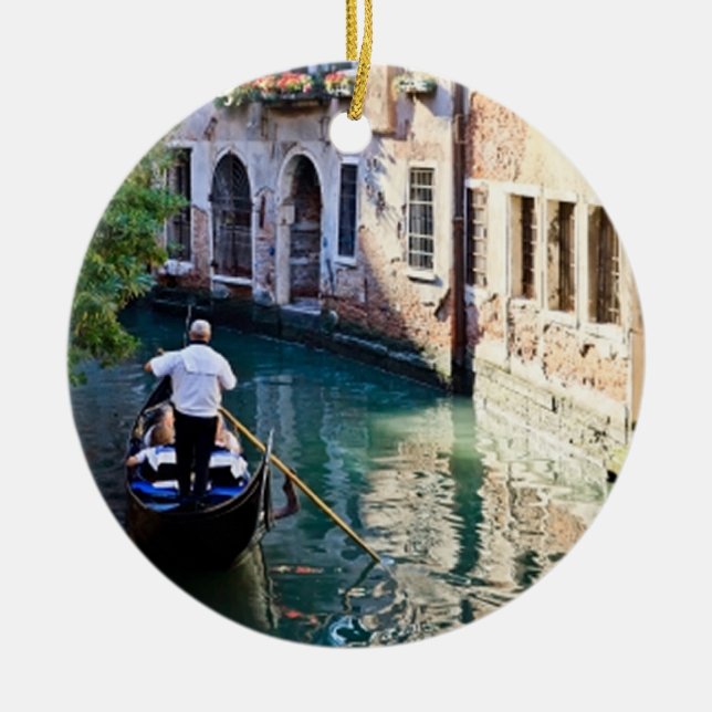 Gondel in Venedig, Italien Keramik Ornament (Vorne)