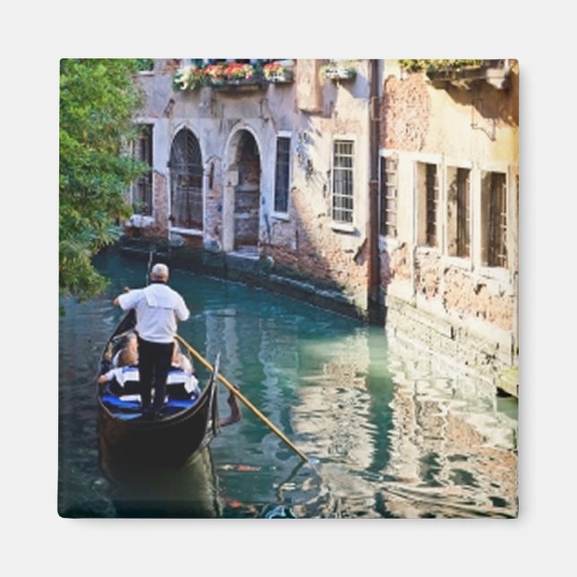 Gondel in Venedig, Italien Magnet (Vorne)