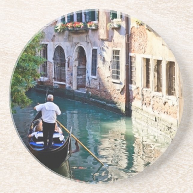 Gondel in Venedig, Italien Untersetzer (Vorne)