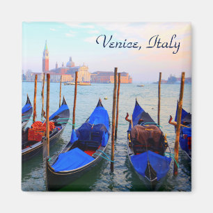 Gondeln auf dem Giudecca Kanal - Venedig, Italien Magnet