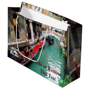 Gondeln auf einem venezianischen Kanal Große Geschenktüte