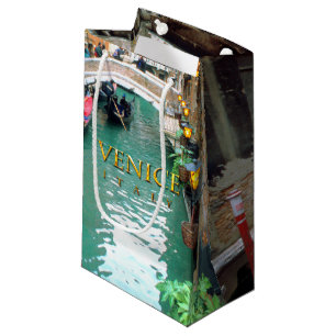 Gondeln auf einem venezianischen Kanal Kleine Geschenktüte