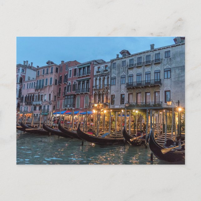Gondeln im Foto von Venedig Postkarte (Vorderseite)