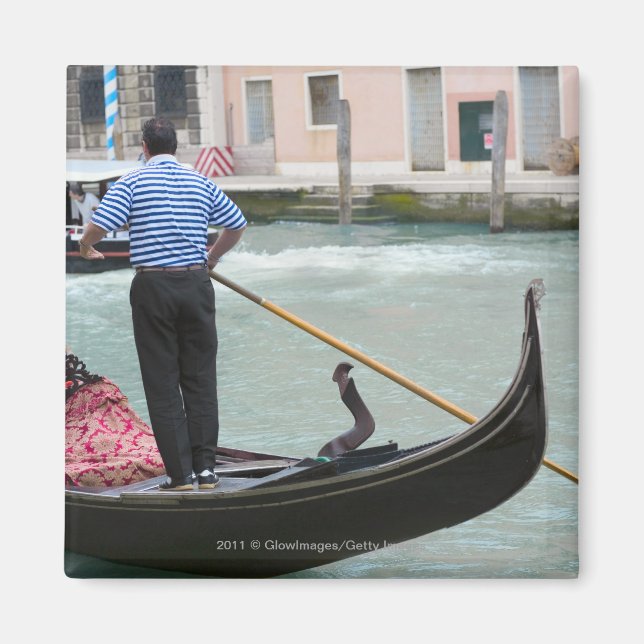 Gondeln im Kanal von Venedig Magnet (Vorne)