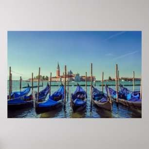 Gondeln in Venedig, Italien Poster