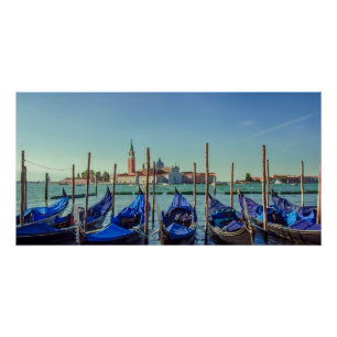 Gondeln in Venedig, Italien Poster