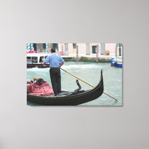 Gondeln in Venedig-Kanal Leinwanddruck