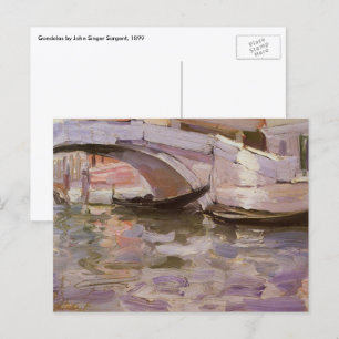 Gondeln von John Singer Sargent, Impressionismus A Postkarte