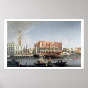 Gondeln vor dem Markusplatz, Venedig Poster
