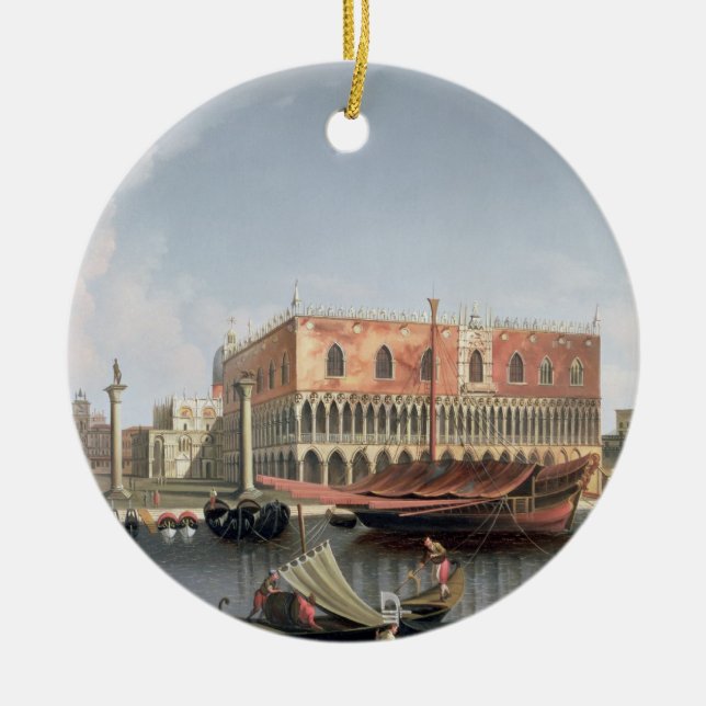 Gondeln vor St. markiert Quadrat, Venedig Keramikornament (Vorne)