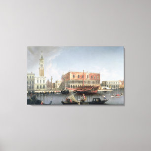 Gondeln vor St. markiert Quadrat, Venedig Leinwanddruck