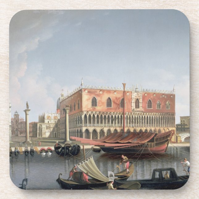 Gondeln vor St. markiert Quadrat, Venedig Untersetzer (Vorderseite)