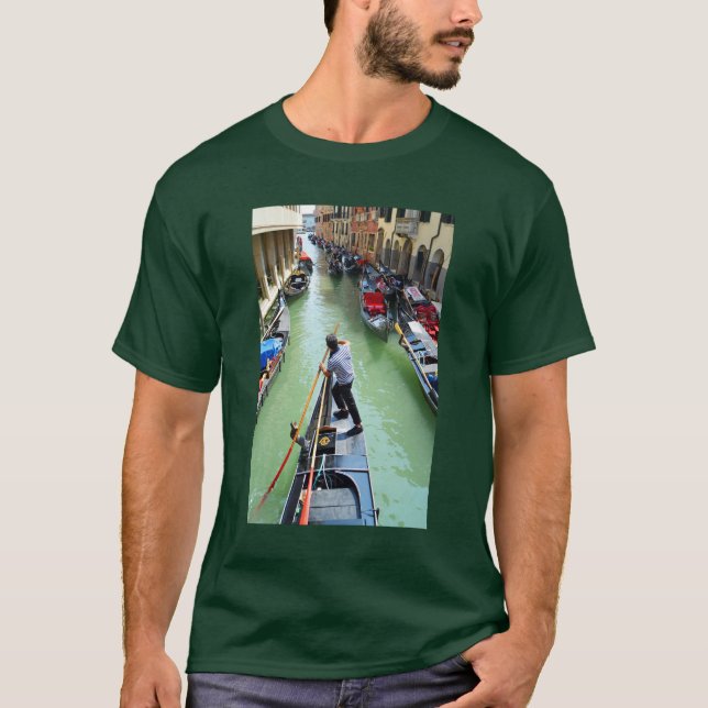 Gondolier in Venedig T-Shirt (Vorderseite)