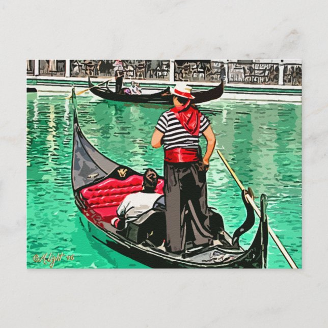 Gondolier Postkarte (Vorderseite)